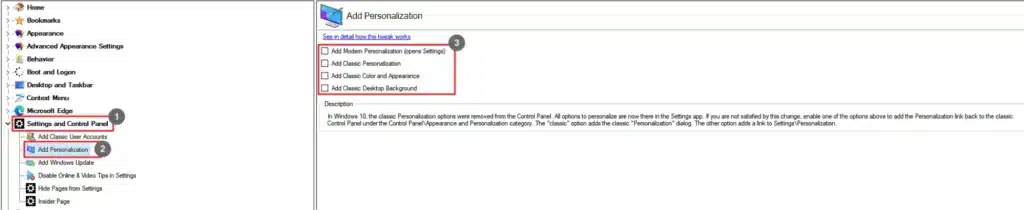 Winaero Tweaker Add Personalization