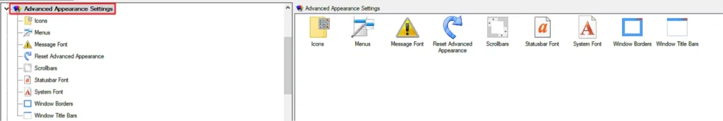 Winaero Tweaker Advanced Appearance Settings