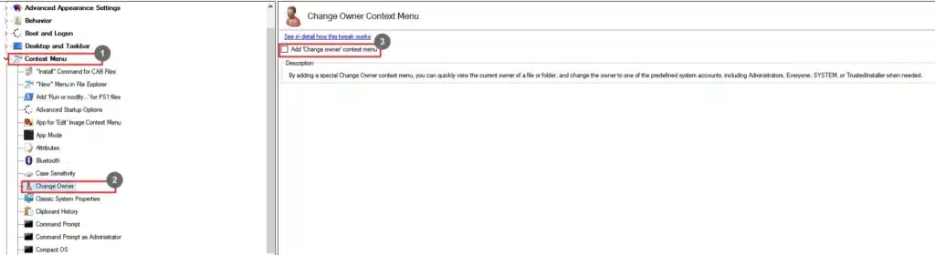 Winaero Tweaker Change Owner