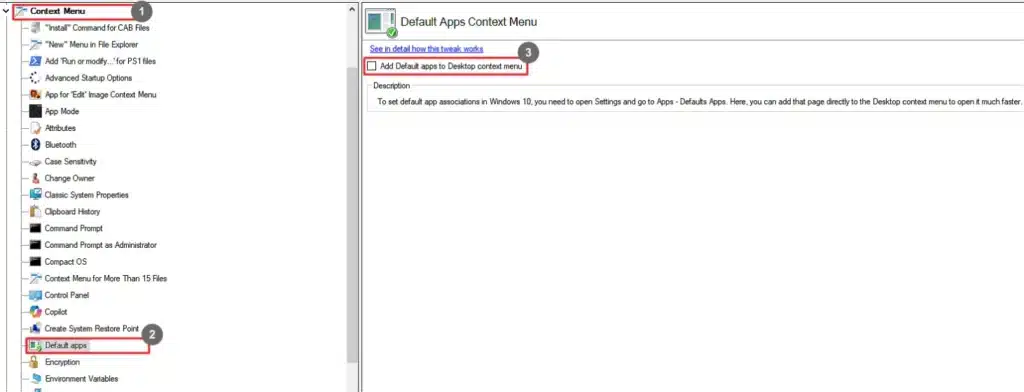 Winaero Tweaker Default Apps