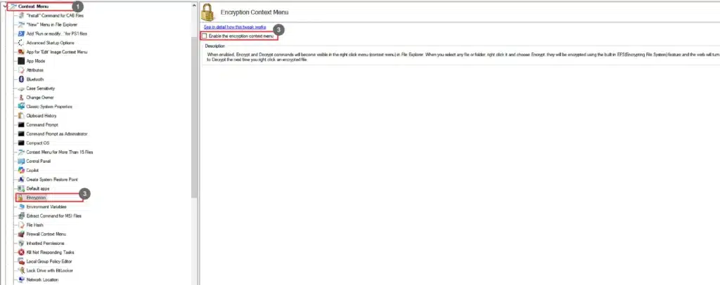 Winaero Tweaker Encryption