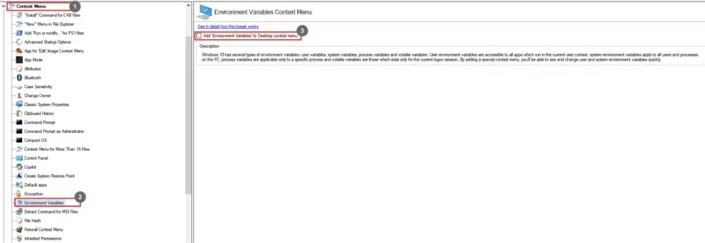 Winaero Tweaker Environment Variables