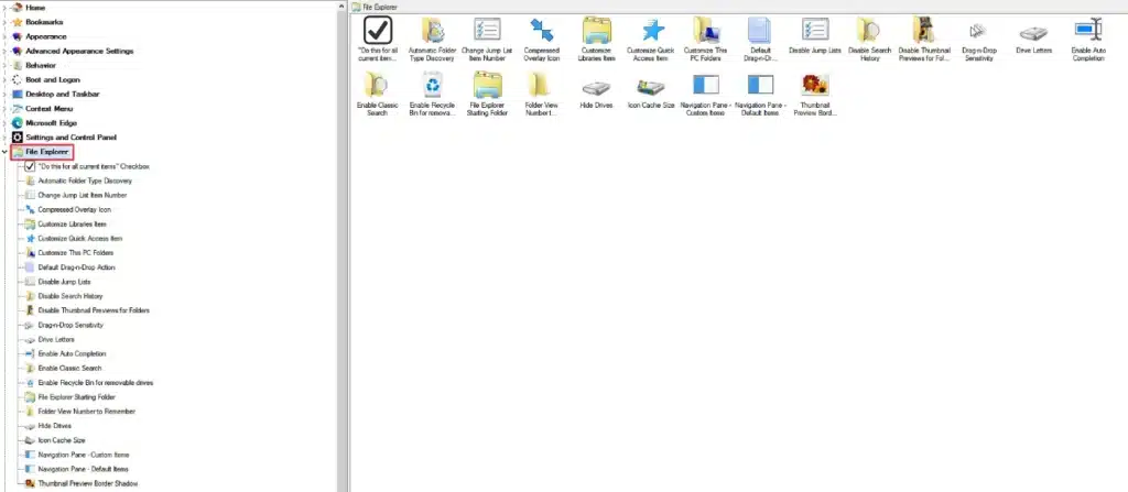Winaero Tweaker File Explorer