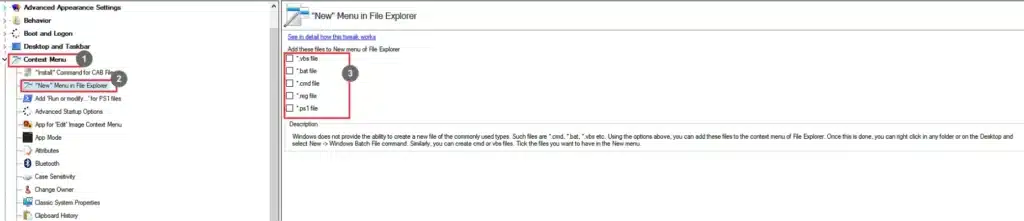 Winaero Tweaker New Menu in File Explorer