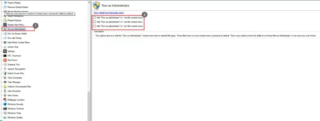 Winaero Tweaker Run as Administrator