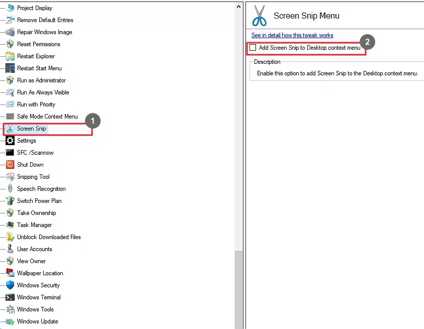 Winaero Tweaker Screen Snip