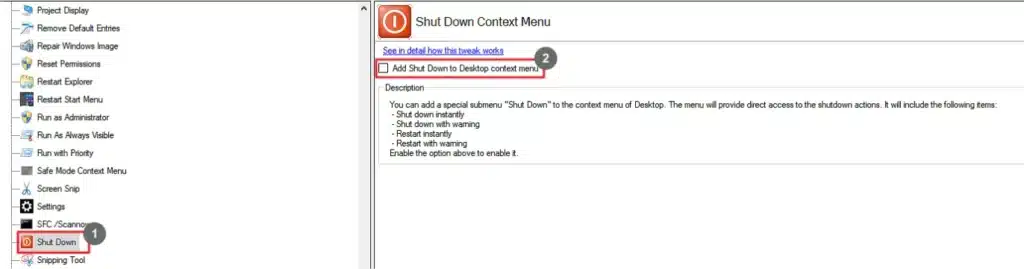 Winaero Tweaker Shut Down