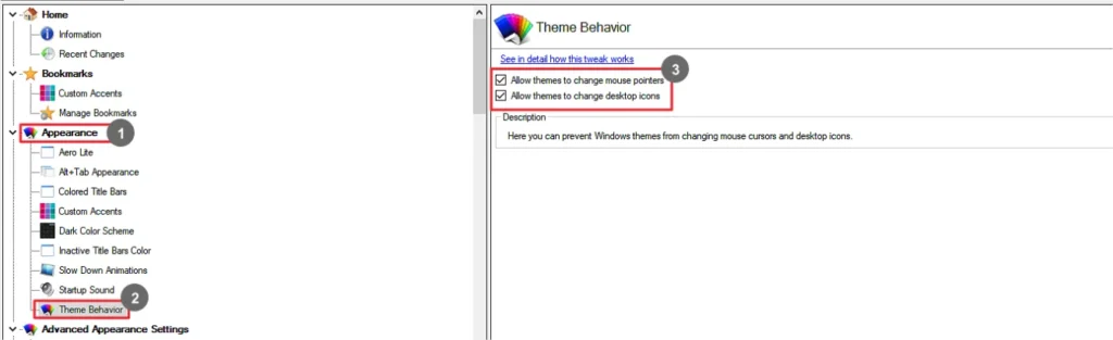 Winaero Tweaker Theme Behavior