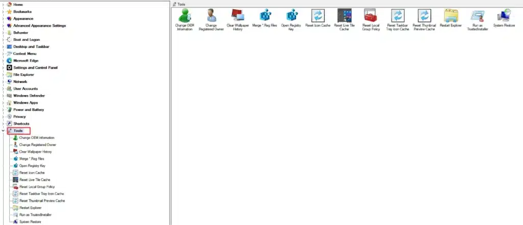 Winaero Tweaker Tools