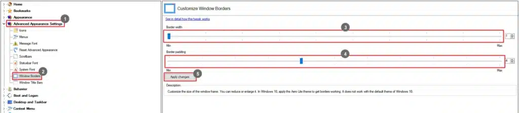 Winaero Tweaker Window Borders