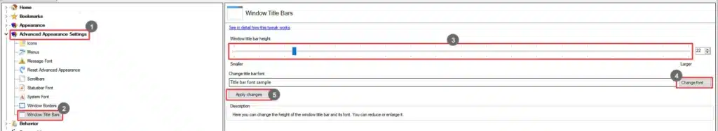 Winaero Tweaker Window Title Bars