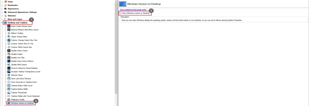 Winaero Tweaker Windows Version On Desktop