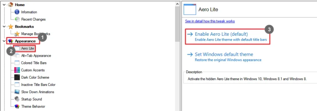 Winwero Tweaker Aero Lite